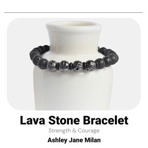 MENS | Gemstone Lava Beaded Bracelet Gift Anniversary Boyfriend Birthday